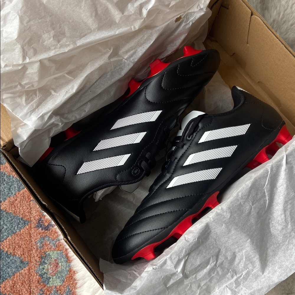 Adidas goletto VIII unisex soccer cleat shoe black white red women’s 8.5 men 7.5 - Picture 16 of 16